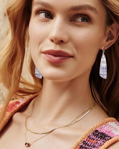 Natural Stone Earrings for Women Boho Triangles Dangle Drop Earrings in Saudi Arabia