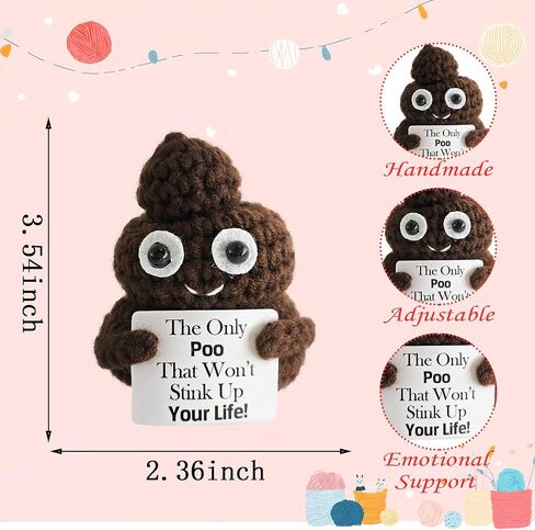 Funny Stuff,Emotional Support Crochet,Gag Gifts for Brother,Coworker,Sister,BFF,Friends,Parents,Teens,Farewell Gift for Coworkers,Funny Gifts,Home Office Decor(Gag) in Kuwait