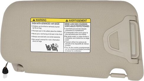 Driver Side Sun Visor Compatible with Nissan Sentra 2013-2019 Sun Shade with Light Replacement 96401-3SG8A Color: Beige in Saudi Arabia