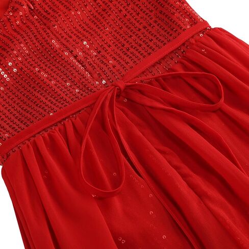 Girls Sequin Dress One Shoulder Pageant Prom Dress for Birthday Formal in Kuwait