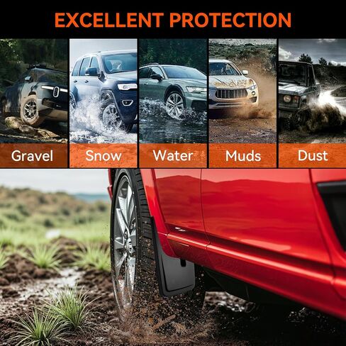 Runmade Front & Rear Mud Guards Accessories - Front & Rear Mud Flaps(No Drilling Required) Mud Guards Compatible with 2017-2024 Ford F-250/F-350 (2017-2024 Ford F-250/F-350) in Saudi Arabia