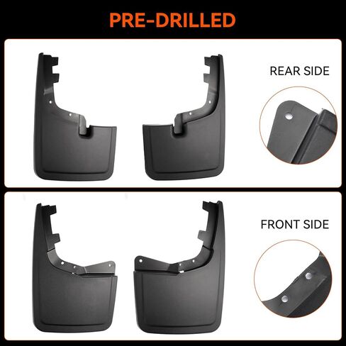 Runmade Front & Rear Mud Guards Accessories - Front & Rear Mud Flaps(No Drilling Required) Mud Guards Compatible with 2017-2024 Ford F-250/F-350 (2017-2024 Ford F-250/F-350) in Saudi Arabia
