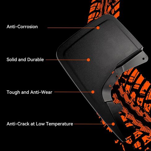 Runmade Front & Rear Mud Guards Accessories - Front & Rear Mud Flaps(No Drilling Required) Mud Guards Compatible with 2017-2024 Ford F-250/F-350 (2017-2024 Ford F-250/F-350) in Saudi Arabia