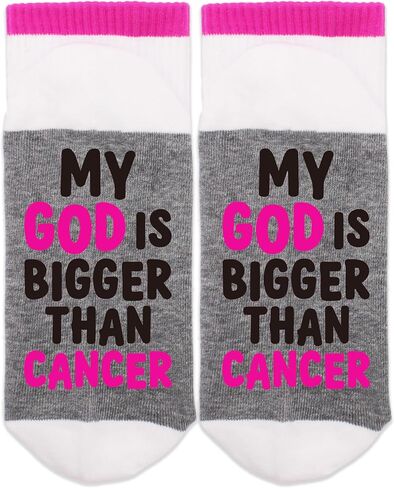 FujLoy Cancer Socks,My God Is Bigger Than Cancer. in Saudi Arabia