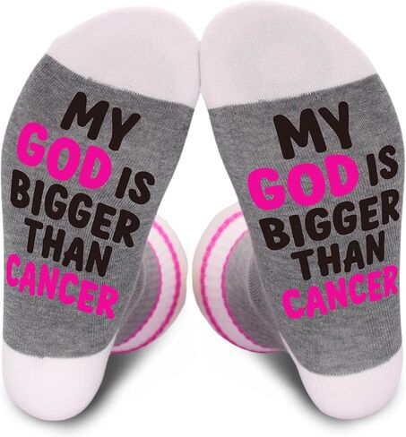 FujLoy Cancer Socks,My God Is Bigger Than Cancer. in Saudi Arabia