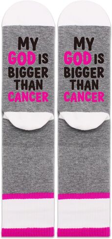 FujLoy Cancer Socks,My God Is Bigger Than Cancer. in Saudi Arabia