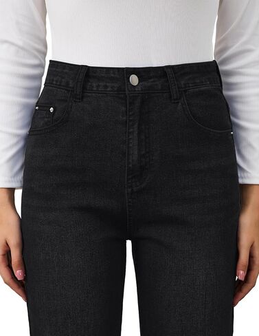 AMPOSH Women’s High-Rise Straight Leg Jeans - Comfortable Stretch Denim Classic Fit Casual & Work Pants in Saudi Arabia