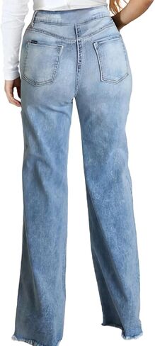 CuteCherry Women Bell Bottom Jeans High Waist Bell Bottom Flared Jean in Saudi Arabia