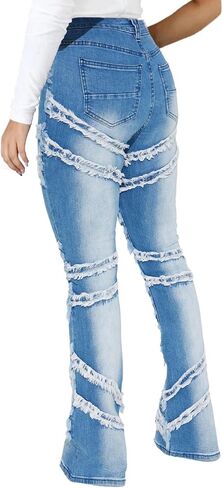 CuteCherry Women Bell Bottom Jeans High Waist Bell Bottom Flared Jean in Saudi Arabia
