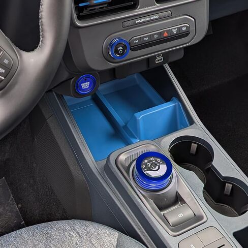 Ford Maverick 2025 الملحقات الديكور الداخلي Decor Shift 4WD Start Start Stop Food Volume Volume Control Center Center Cover Cover 5pcs Aluminium Aluminium (Blue ، 2025 up) in Kuwait