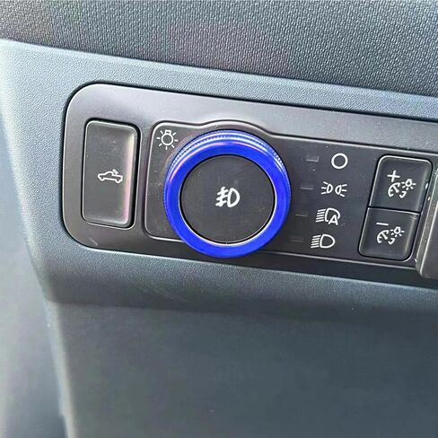 Ford Maverick 2025 الملحقات الديكور الداخلي Decor Shift 4WD Start Start Stop Food Volume Volume Control Center Center Cover Cover 5pcs Aluminium Aluminium (Blue ، 2025 up) in Kuwait