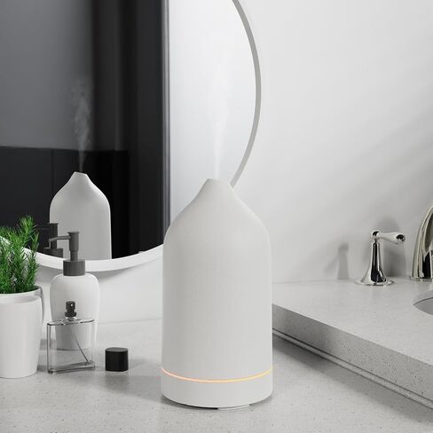 Stone Diffuser, Ceramic Essential Oil Diffuser, Humidifier 160ml Ultrasonic Oil Diffuser for Aramatherapy (Terracotta) in Saudi Arabia