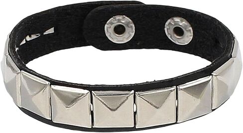 Punk Leather Studded Star Bracelet,Vintage Punk Bracelet for Men Women,Hip Hop Goth Punk Rock Bracelet,Leather Star Cuff Studded Wristband with Belt Buckle,Halloween Party Favors Accessories in Saudi Arabia