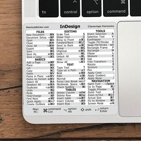 Synerlogic Adobe Photoshop Quick Reference Keyboard Shortcut Sticker, No-Residue Laminated Vinyl, for Any MacBook or Windows PC in Saudi Arabia