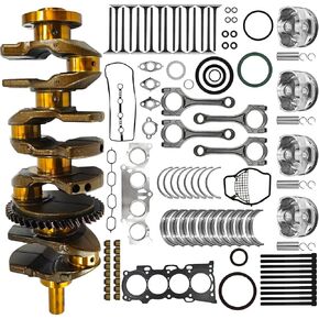 2AZ-FE 16V DOHC Engine Rebuild Kit Replacement for Toyota Highlander RAV4 Corolla XRS Matrix S Scion tC xB 2.4L, with 2AZFE 13401-28030 Crankshaft Connecting Rods Main & Rod Bearings Head Gasket Set