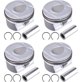 Engine Piston & Ring Set,Aublinto 4Pcs Engine Piston and Piston Pin and Piston Snap Ring Kit Replacement for 2006-2016 Mini Cooper Countryman R55-R61 1.6L N14 Turbo Replace 11257566019 11257576973