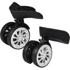 FLEXMAN 2Pcs Luggage Wheel Replacement, Luggage Travel Suitcase Wheels, Nylon Swivel Universal Wheels with Screw, Quiet Lightweight Wear Resistant Luggage Wheel Spare Part for Ordinary Luggage Box