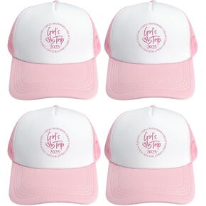 2025 Girls Trip Hat for Women Pink Trucker Hat for Women