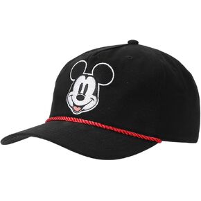 Disney Mickey Mouse Face Black Retro Grandpa Snapback Hat