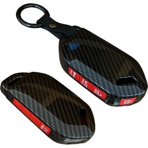 لغطاء KIA Key Fob Cover Shell Shell ABS Blastic Key Shell زر سيليكون مناسب لـ Kia Telluride Sorento 2023 2024 2025 (أسود)