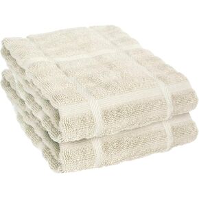 All-Clad Solid Kitchen Towel: Highly Absorbent, Super Soft Long Lasting - 100% Cotton, 17"x30" Tea Towel for Cleaning & Drying Dishes, Pans, Glassware, or Countertops, (1-Pack), Mushroom