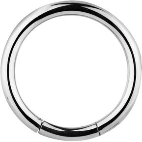 Forbidden Body Jewelry 12g 1/2 Inch Surgical Steel Segment Hoop Ring Circular Barbell