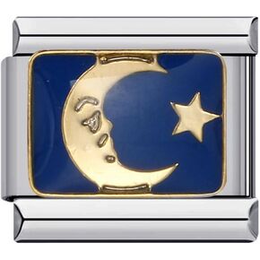9mm Charm for Italian Charm Bracelet, Stainless Steel DIY Jewelry Chain Links,Sky
