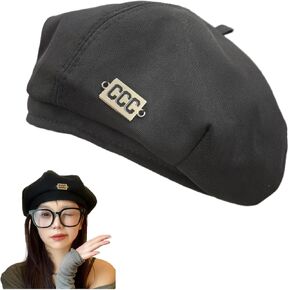 French Berets for Women, Spring Solid Color Beret Hats for Lady, Casual and Chic Vintage Painters Hat, Available in M/L