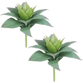 2 Pcs Large Agave Plants Artificial Succulents Fake Succulents Unpotted for Family Office Decor