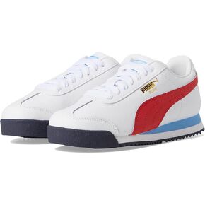 PUMA Roma 24 (Big Kid) Sneaker, White/for All Time Red, 7 US Unisex