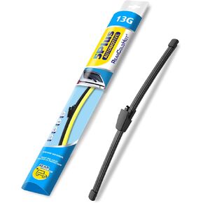 5 PLUS® 13G Mute Rear Window Wiper Blade 13 Inch Rear Wiper Blade (1PC PVC Pack),Original OEM Quality Replacement for BMW,Land Rover,Volkswagen,Volvo AND MORE Back Windshield Wiper(13G)