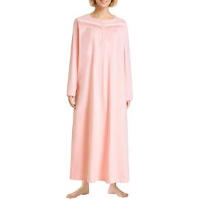 Latuza Women's Petite Nightgown Cotton Long Sleeve Gown in Saudi Arabia