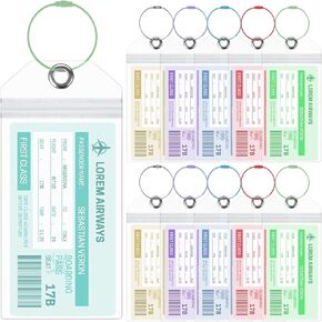 10 Pcs Ncl Luggage Tags for Cruise Ships MSC Cruise Luggage Ncl Tags for Ships 2025 for Carnival Ship Essentials Waterproof Clear Zip Reusable Travel Essentials for 2025-2026