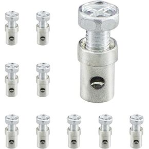 10Pcs Universal Clutch Brake Throttle Cable Ends Stops 1/8" Cable Clamps Lock Repair Kit for Motorcycle Motorized Bike Scooter Lawn Mower Garden Tractor Parts