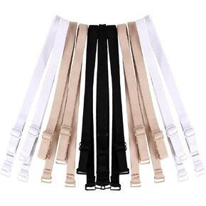 Shoulder Bra Straps Replacement 6 Pairs Women's Convertible Bra Straps, Removable Bra Straps Replacement for Bra,Shoulder Straps for Tops Dress