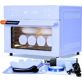 OMPERIO Sublimation Oven Machine for Tumblers, 32Qt 110V 1800W Convection Oven for Sublimation Blank Mugs Tumblers Bowls Glasses Bottles, 1 Heat Air Gun, 25 Shrink Wrap, 2 Heat Gloves, Heat Tape
