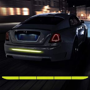 Car Bumper Warning Stickers 36 "Strong Reflective Striped Stickers, Waterproof self-Adhesive car Trunk Visible at Night (Blue)
