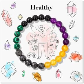 Natural Healing Crystal Bracelet for Wome Anxierty Protection Bracelet Good Luck Jewelry Gift