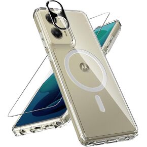 Case for Samsung Galaxy S24 FE Phone Case,Shockproof Soft TPU Bumper and Hard PC Back Case,Non-Yellowing,Anti-Scratch,Drop Protection,Slim Fit Cover Case for Galaxy S24 FE,Clear