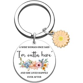 Retirement Gifts for Women 2025 Cool Retirement Gifts Keychains for Female Coworker Teacher Nurses Boss Friends Mom Grandma Farewell Going Away Gift for Her Keyring