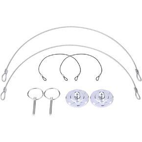GOTOTOP Universal Hood Pins Kit CNC Billet Aluminum Racing Bonnet Hood Pin Latch Lock Appearance Kit Silver