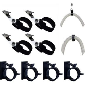 8Pcs Hose Holder Clip, Anti-winding Oxygen Hose Organizer, Universal Hanger Oxygen Tube Clips fit Most Hose, Adjustable Tube Clip for Bed