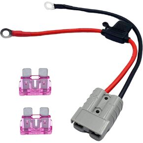 كبل بطارية 1.15 قدم 10 AWG و 600 فولت 50AMP كابل البطارية موصل سريع مع حلقة O و SHOLS لنقل طاقة البطارية