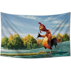 Fvieon Chicken Flag for Room 3X5FT Funny Flags Man Cave Wall Flag for College Dorm Decor, Outdoor, Bedroom or Home Office Wall Decor