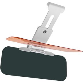 Car Visor Sunshade ، 2-in-1 و Night Devor anti-Glare Convor للقيادة ، مانعًا من أشعة الشمس المضاد للإبراز مع حماية للأشعة فوق البنفسجية ، ودرع Universal Windshield Sun Visor للسيارات والشاحنات وسيارات الدفع الرباعي