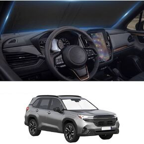 2025 Upgrade Sun Shade Custom Fit 2025 2026 Subaru Forester, Front Windshield Sunshade, 240T 4-Layer UV Reflective Fabric, Blocks 99% Heat & Sun Damage