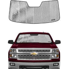 Windshield Sun Shade for Chevrolet Silverado/GMC Sierra 1500 (2007-2013),Silverado/Sierra 2500 HD&3500 HD(2007-2014),Only 2007 New Body,Durable Shield, Adaptable Summer Winter Sunshade