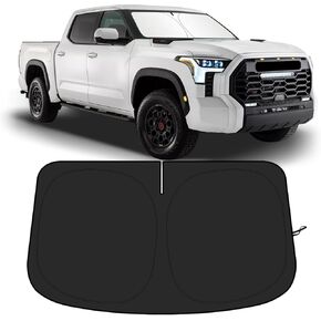 Windshield Sun Shade for Toyota Tundra 2022-2024 2025 (Limited, SR5, Platinum, TRD Pro), Car Front Window Covers Sun Visor Protector, Foldable Blocks UV Rays Sunshade for Toyota Tundra Accessories
