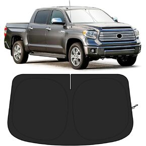 Windshield Sun Shade for Toyota Tundra 2022-2024 2025 (Limited, SR5, Platinum, TRD Pro), Car Front Window Covers Sun Visor Protector, Foldable Blocks UV Rays Sunshade for Toyota Tundra Accessories