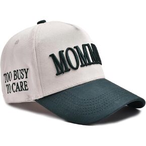 MA&BABY Women Baseball Cap Mommin Embroidery Letters Adjustable Hat Ponytail Baseball Hat for Casual Daily